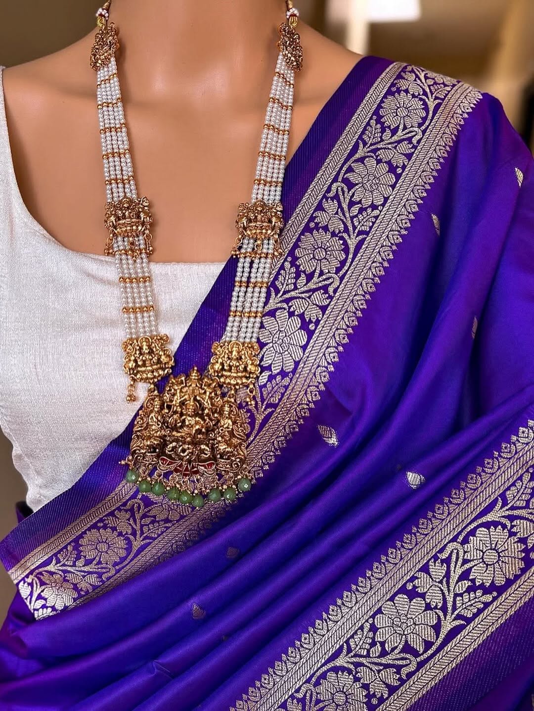 Premium soft banarasi silk saree with zari weaving work