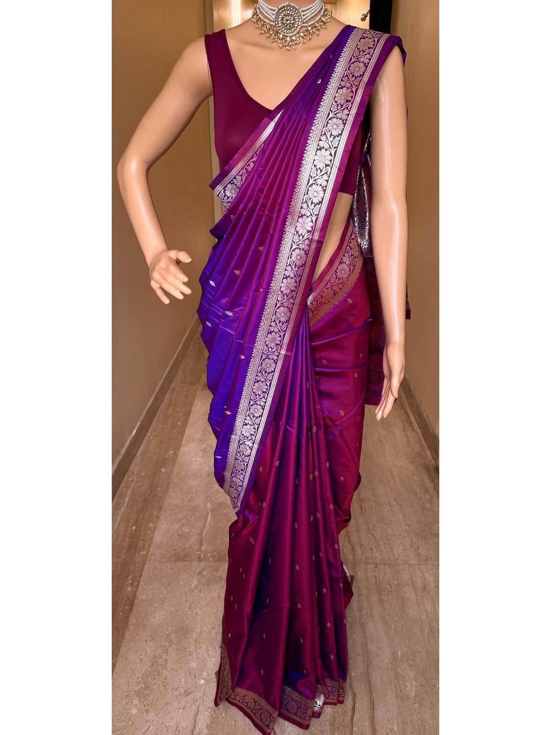 Premium soft banarasi silk saree with zari weaving work