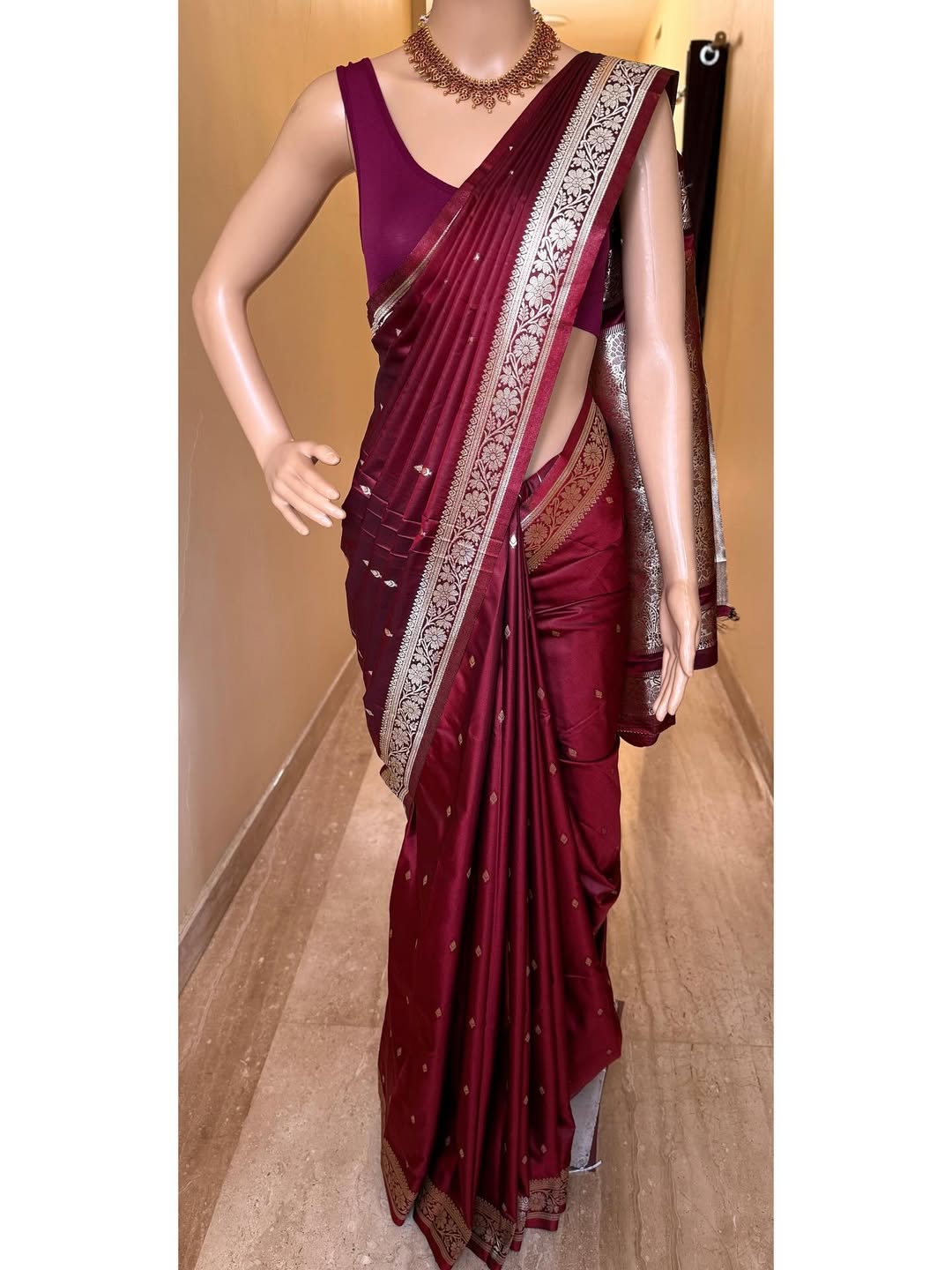 Premium soft banarasi silk saree with zari weaving work