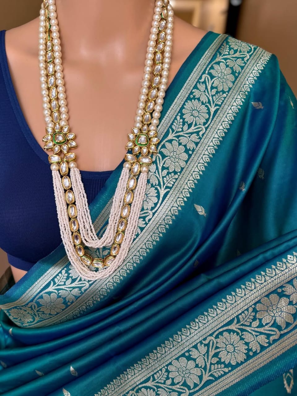Premium soft banarasi silk saree with zari weaving work