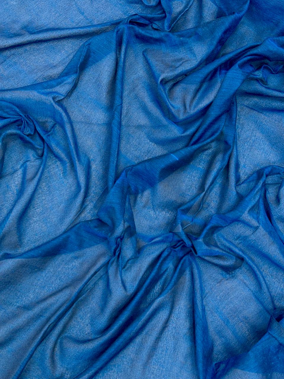 Khadi cotton saree with hand painted flower work