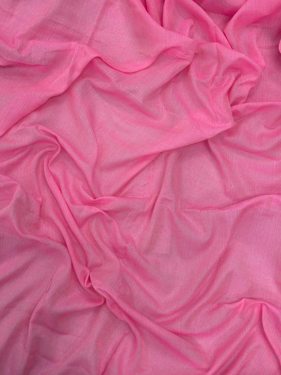 Khadi cotton saree with hand painted flower work
